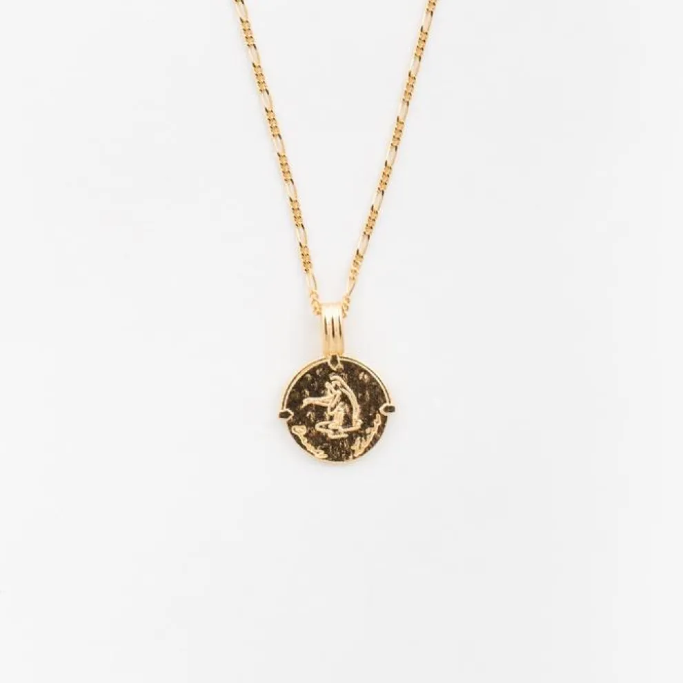 Two Lions - Zodiac Female Body Gold Pisces