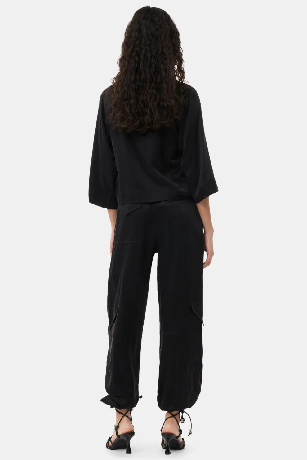 Ganni - Washed Satin Pocket Pants