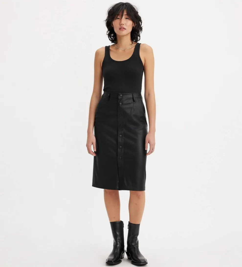 Levi's - Faux Leather Pencil Skirt