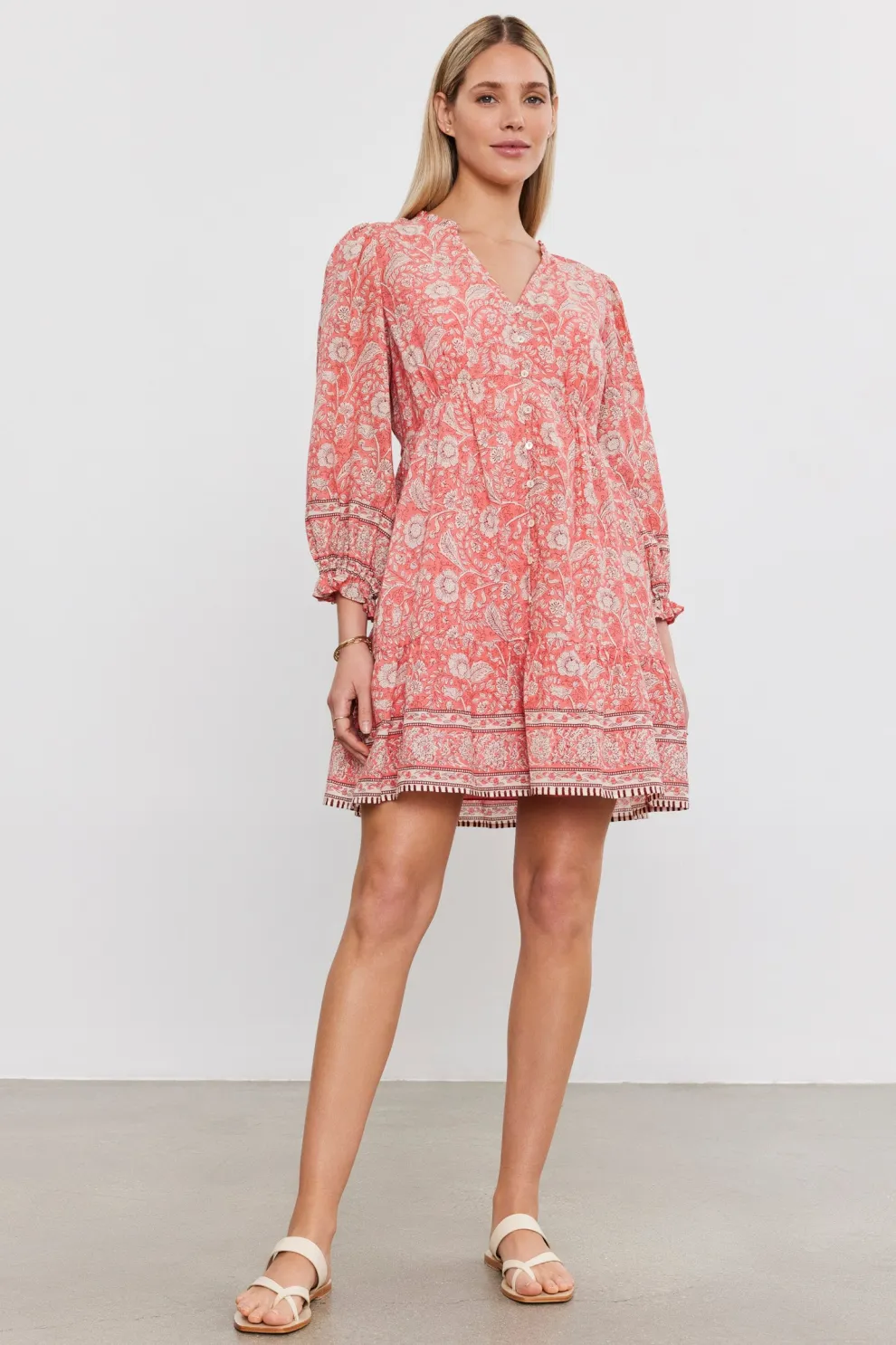 Velvet - Mary DS Printed Voile L/S Dress