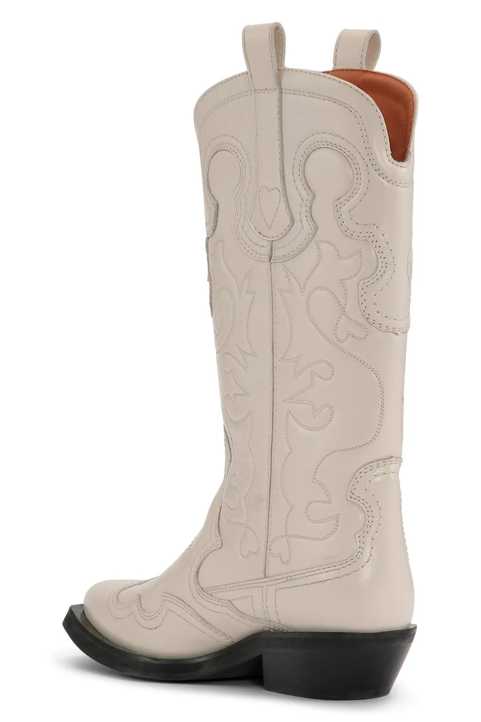 Ganni - Mid Shalf Embroidered Western Boots