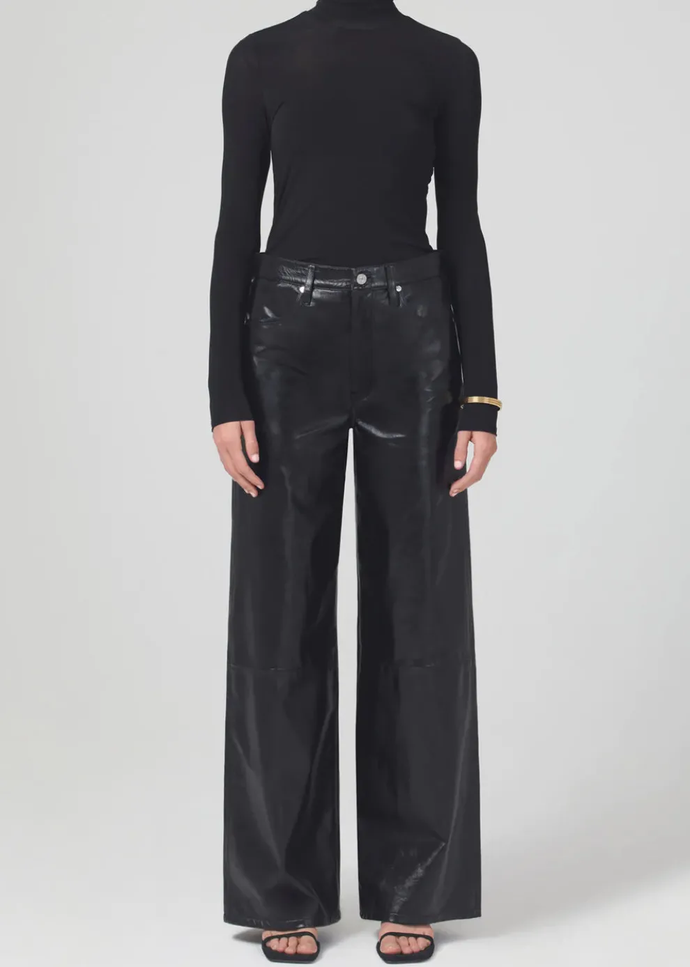 Citizens of Humanity - Annina Haute Jambe Large Cuir Verni