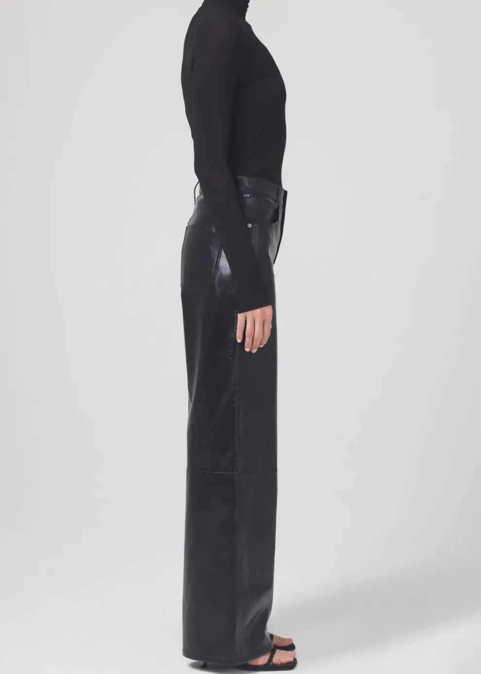 Citizens of Humanity - Annina Haute Jambe Large Cuir Verni