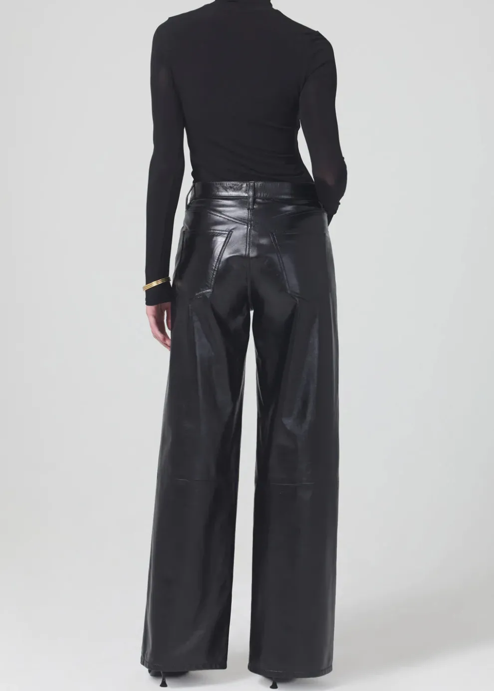 Citizens of Humanity - Annina Haute Jambe Large Cuir Verni