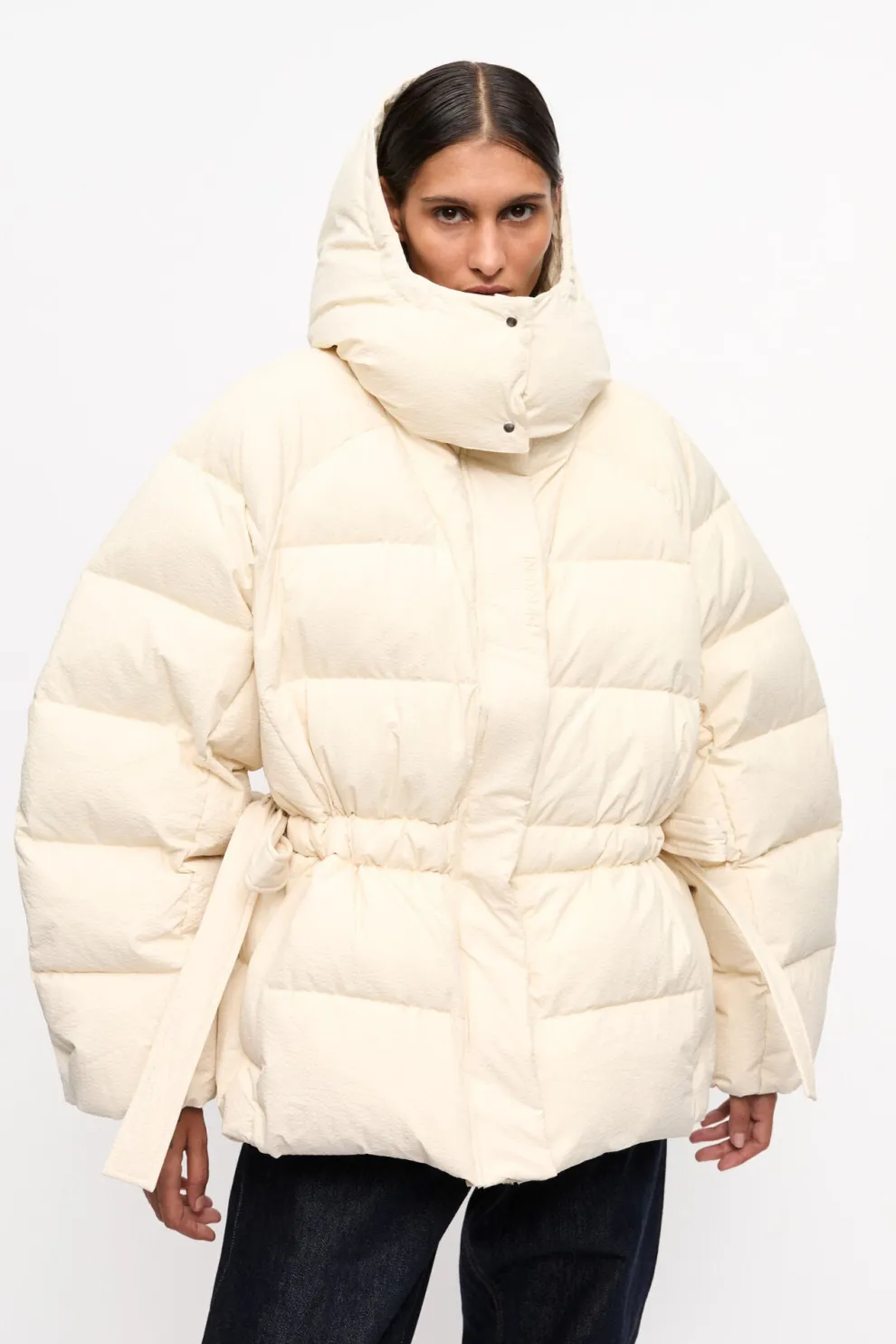 Ganni - Tech Seersucker Oversized Puffer Jacket