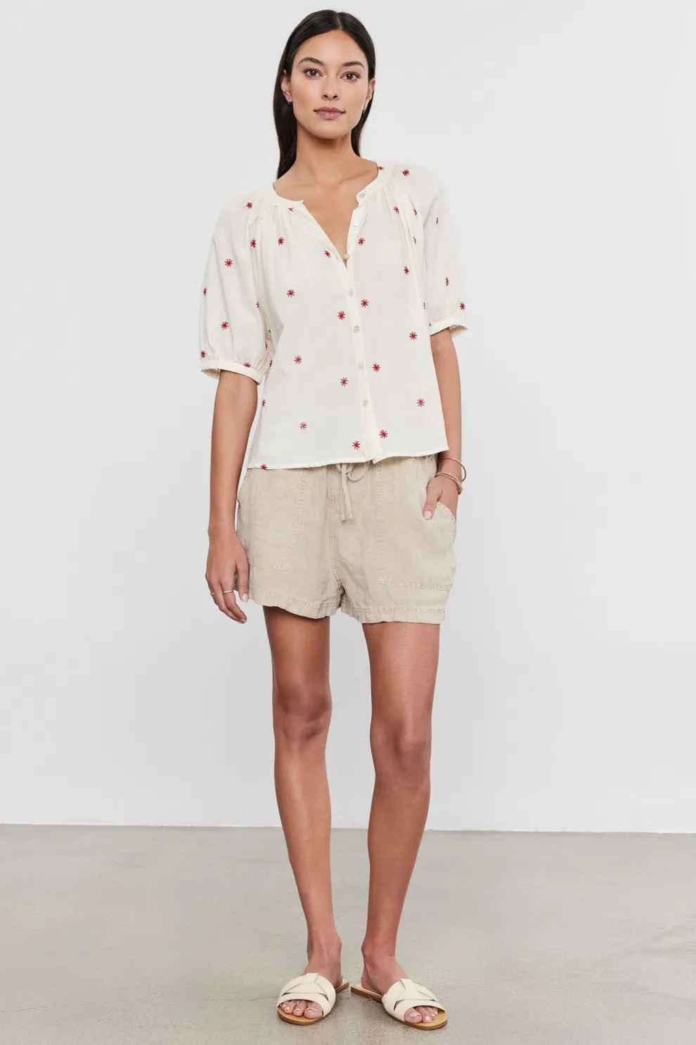 Velvet - Amira DS Novelty Embroidery Top