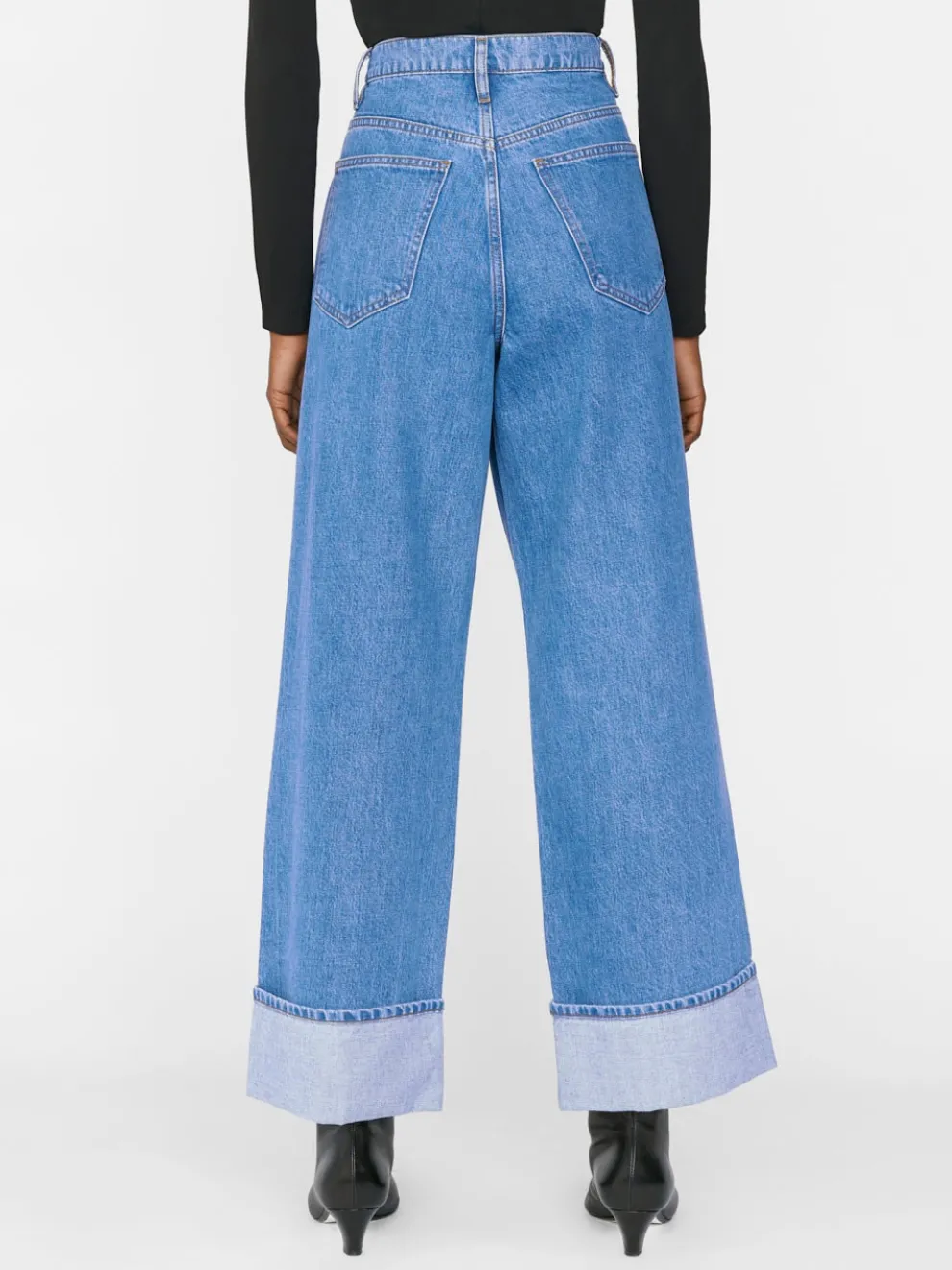 Frame - High Rise Wide Leg Jeans With Hem