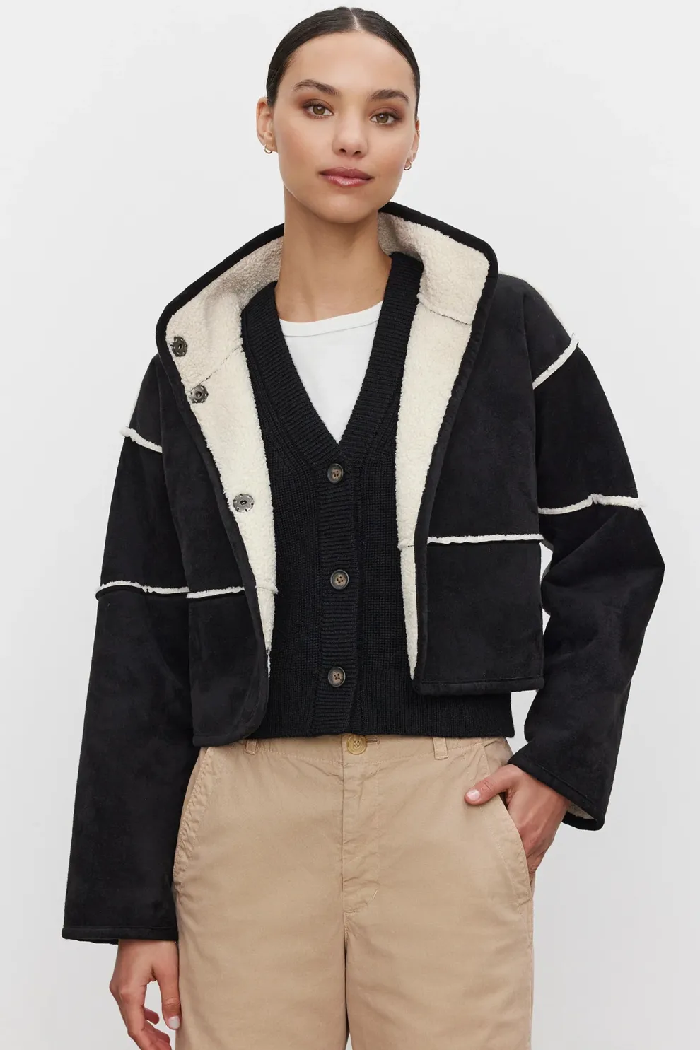 Velvet - Kelly DS Lux Sherpa Cropped Jacket