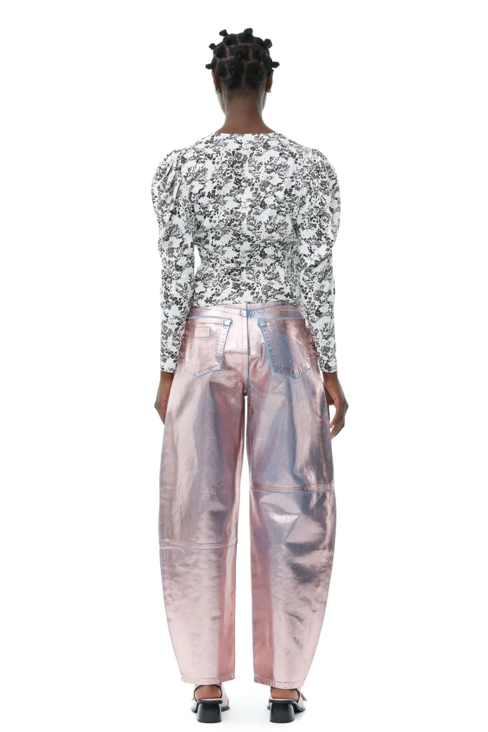 Ganni - Viscose Twill Wrap Blouse