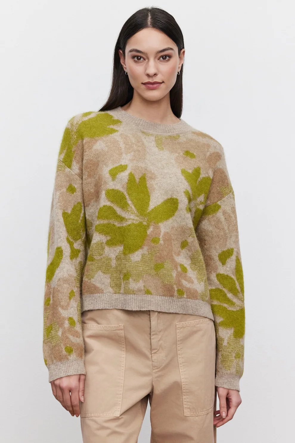 Velvet - Riva DS Floral Jacquard Sweater