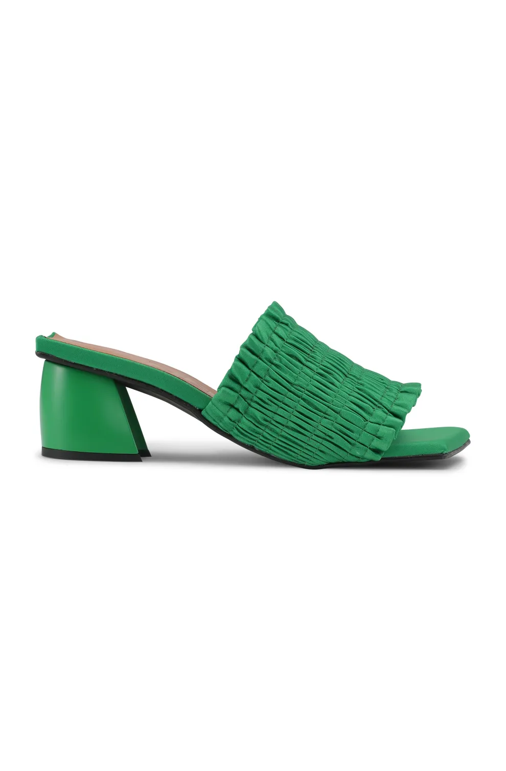 Ganni - Smocked Mules With Small Heel